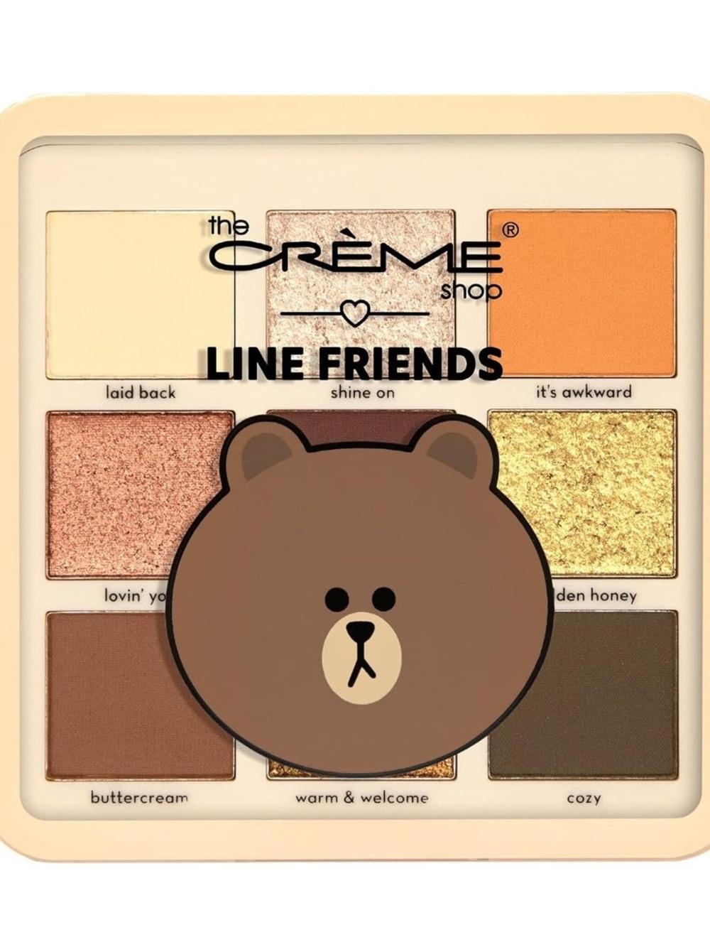 The Crème Shop Line Friends- Brown's Warm & Toasty Eyeshadow Palette New